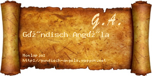 Gündisch Angéla névjegykártya